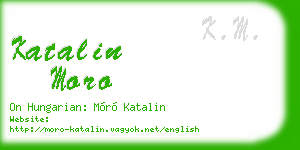 katalin moro business card