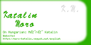 katalin moro business card